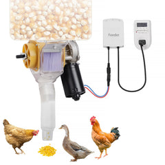 XIEEIX front view with transparent hopper showing feed levels for easy monitoring