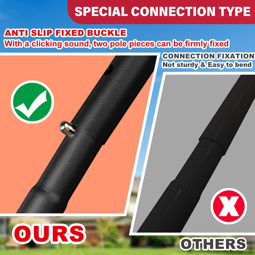 XIFAN black PVC ground spike inserted in soil for firm hold