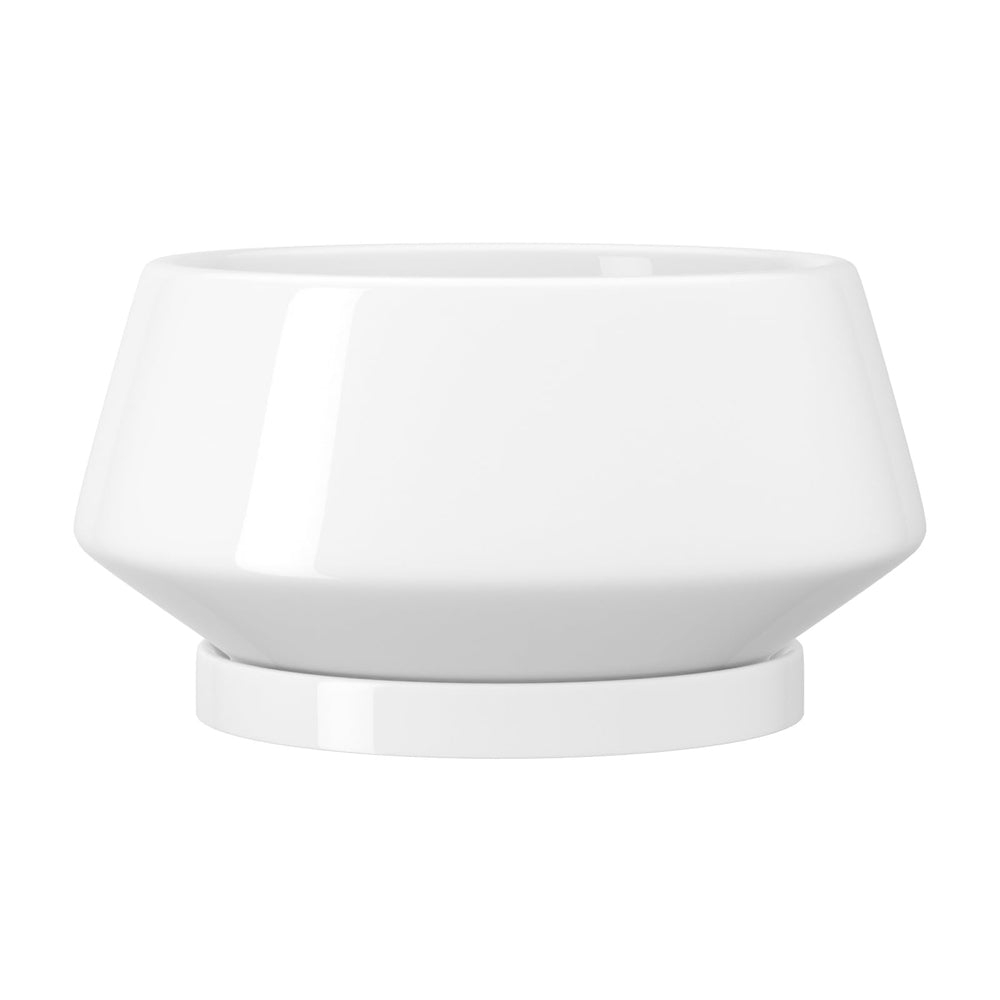 XiHuaer front view white ceramic planter showing clean design and versatility