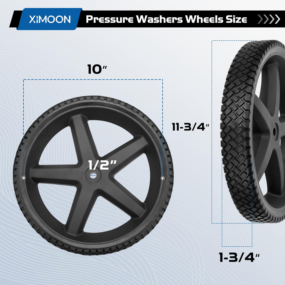 Ximoon wheel on washer rolling on driveway for smoother handling