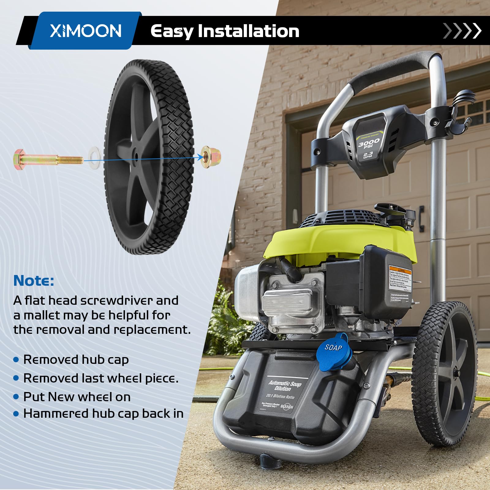 Ximoon close texture shot showing durable rubber for wear resistance