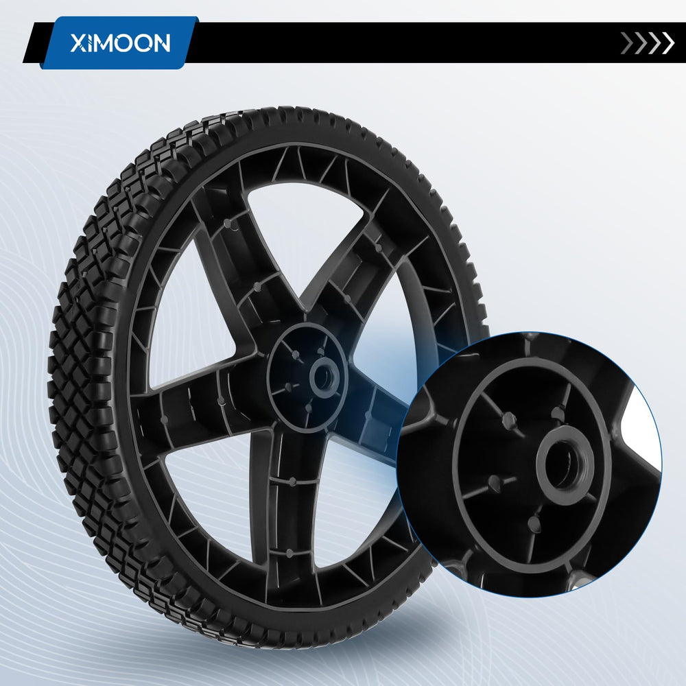 Ximoon wheels next to ruler showing 12 inch diameter accuracy