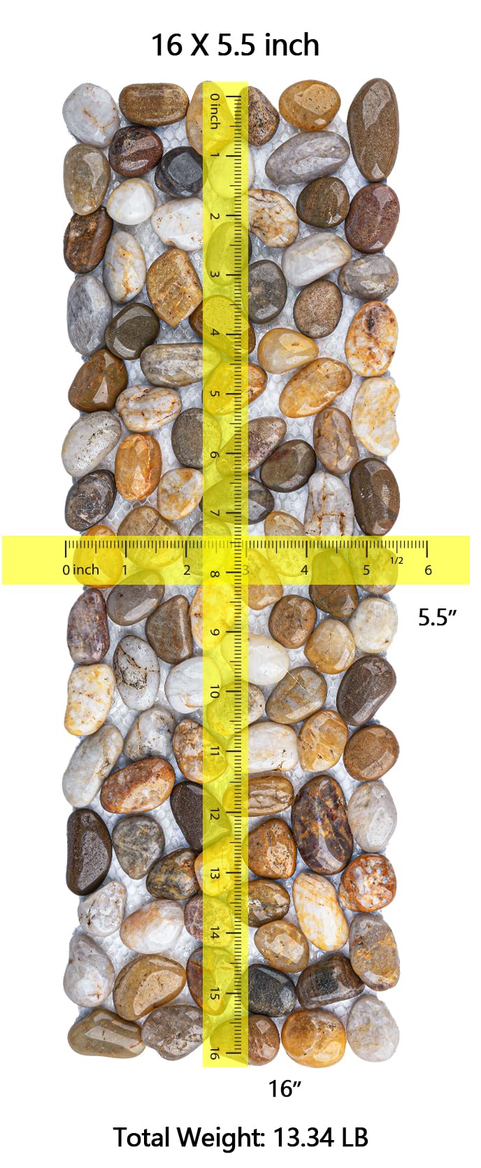 Xindian polished river pebbles close-up showing smooth finish for comfortable steps