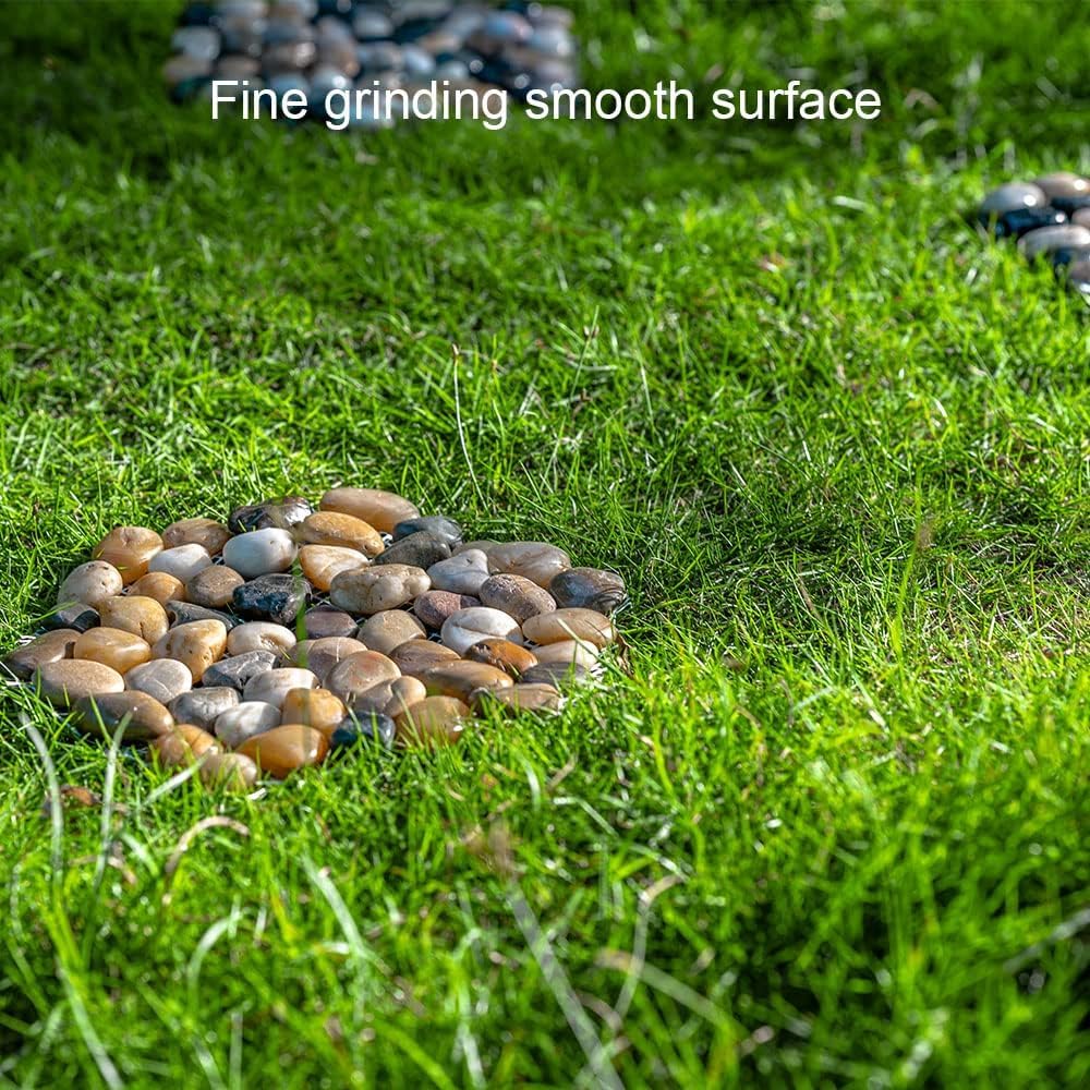 Xindian stones in garden mulch landscape showing integration and protection for plant beds