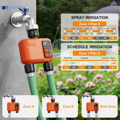 XinFuture controller attached to garden hose demonstrating simple installation benefit