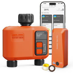 XinFuture front view of sprinkler timer showing controls and display for easy programming