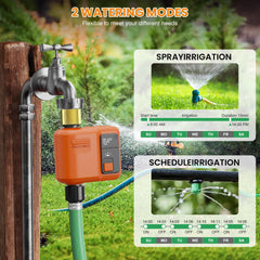 XinFuture timer installed in a backyard garden illustrating remote control convenience