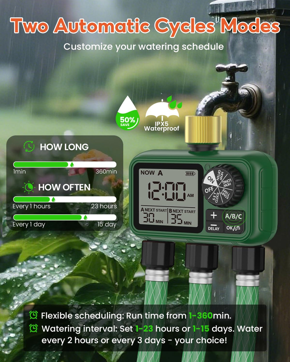 XinFuture clear LCD display detail for readable outdoor scheduling and battery alerts