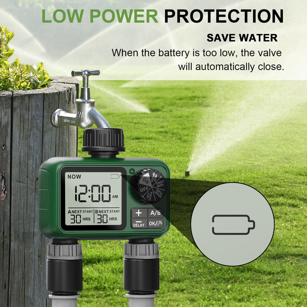 XinFuture in a garden setting automating watering to save time