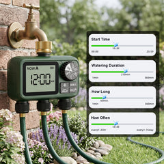 XinFuture three outlet ports enabling independent watering of multiple zones
