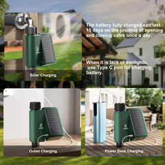 XinFuture unit mounted on garden faucet demonstrating quick attach and outdoor convenience