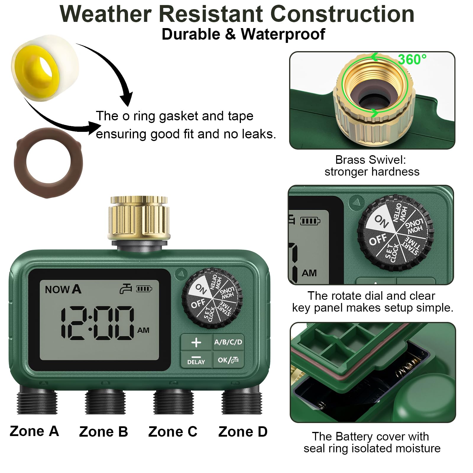 XinFuture included washers and gaskets array to prevent faucet and outlet leaks
