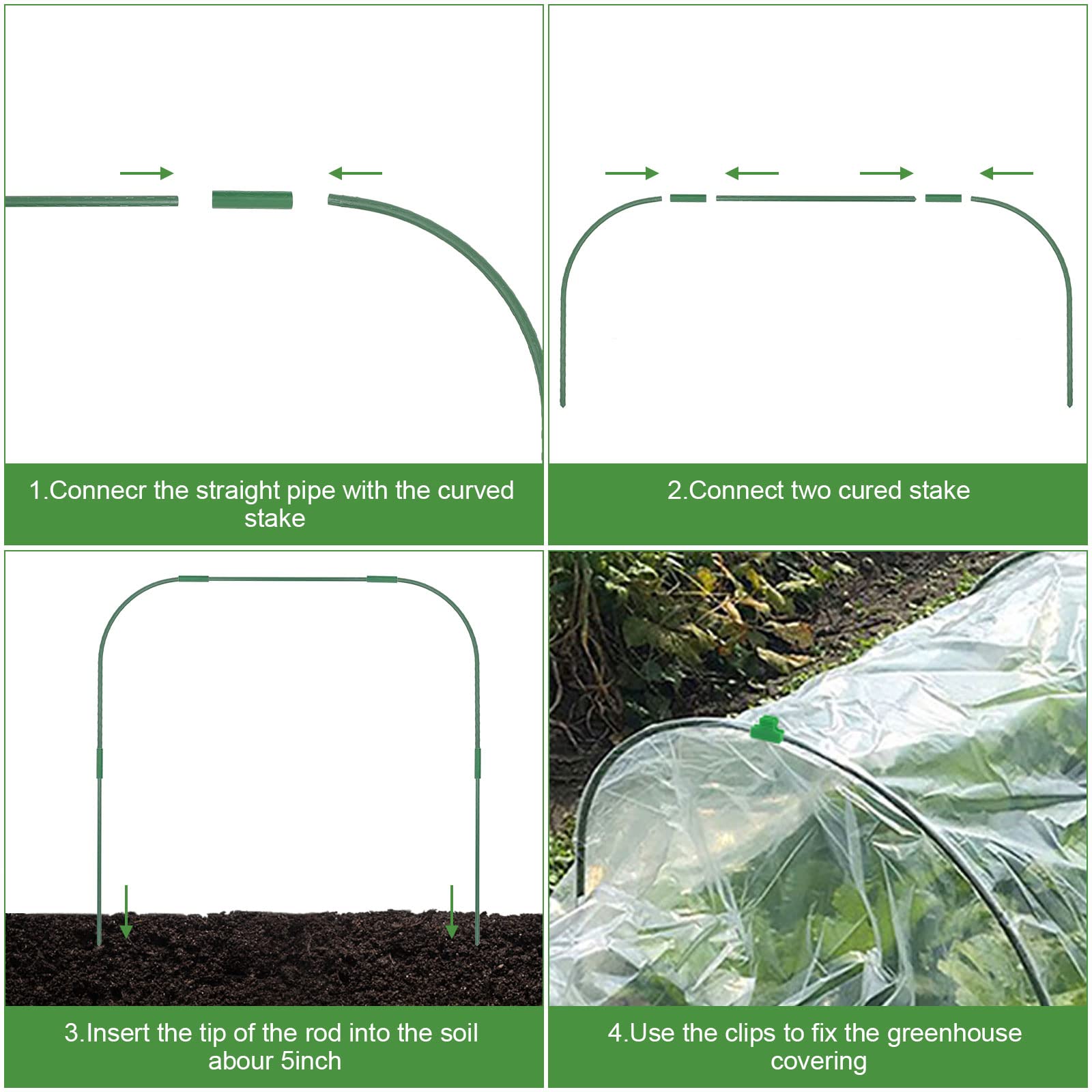 xingruyu sharpened end inserted into soil for easy placement