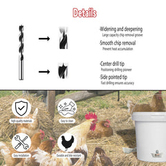 XINYI mounted on plastic bucket showing stable attachment and spill reduction