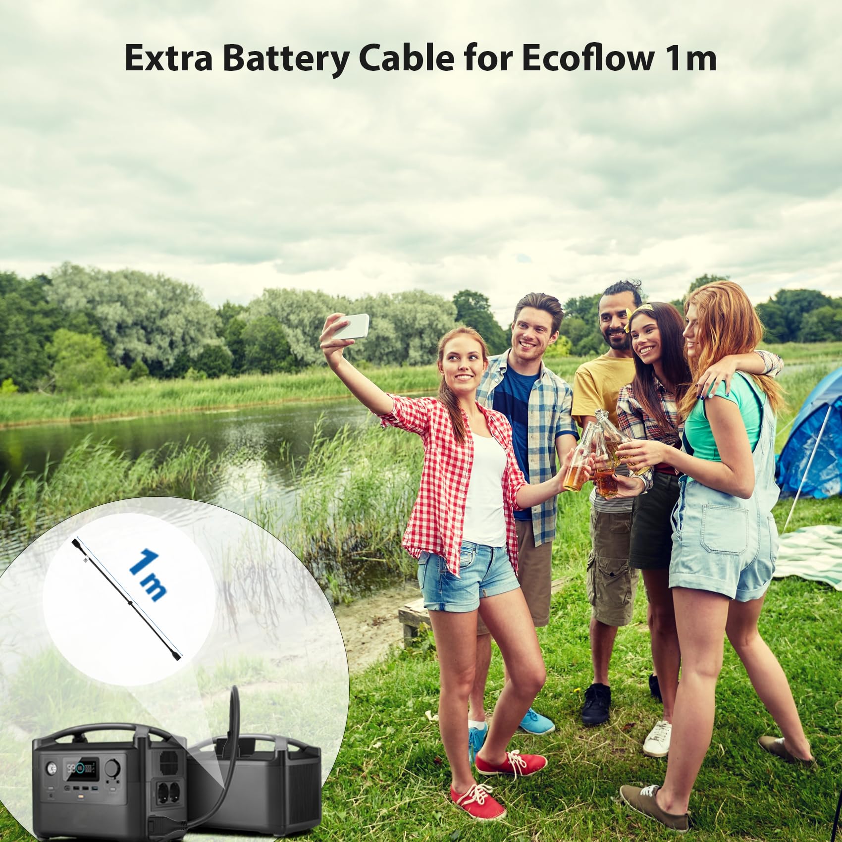Xiozugibi XT150 connected to EcoFlow DELTA 3 demonstrating stable power transfer