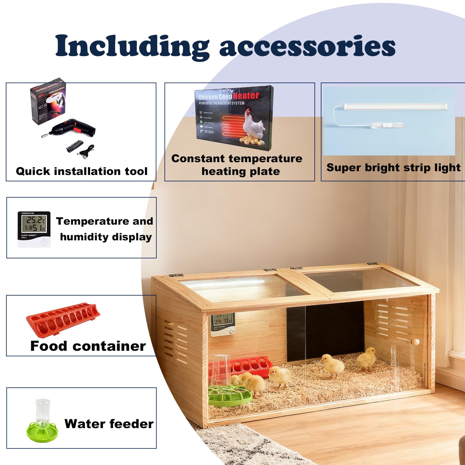 XITIANKJ feeding trough and water dispenser included for convenient care