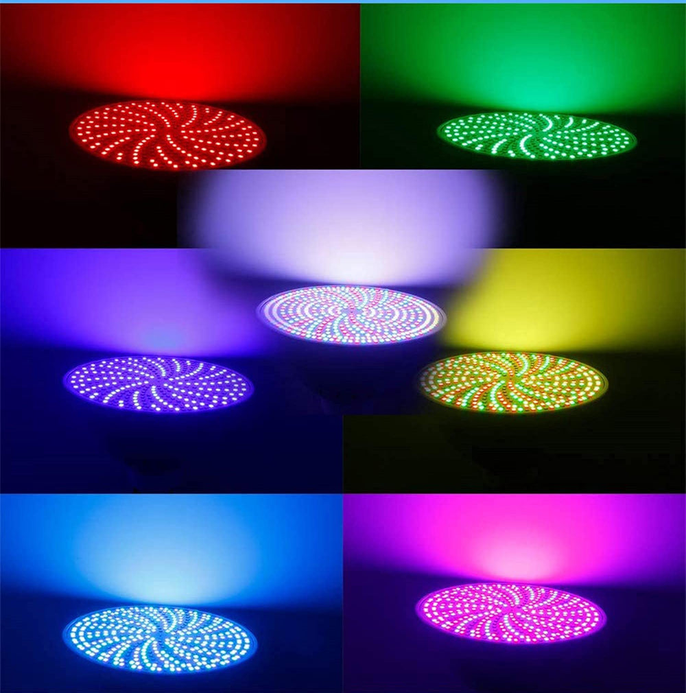 XIUBE night pool scene showing dynamic color lighting enhancing atmosphere