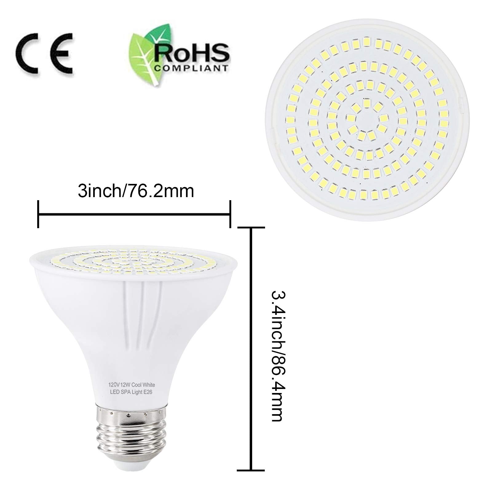 XIUBE LED chip close-up showing internal optics and benefit even light distribution