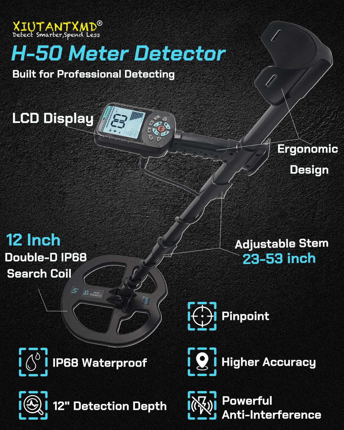 xiutantxmd H50 in use on a beach with user walking to show real-world beach performance