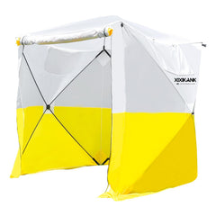 XIXIKANK front view of work tent showing weather protection and quick setup