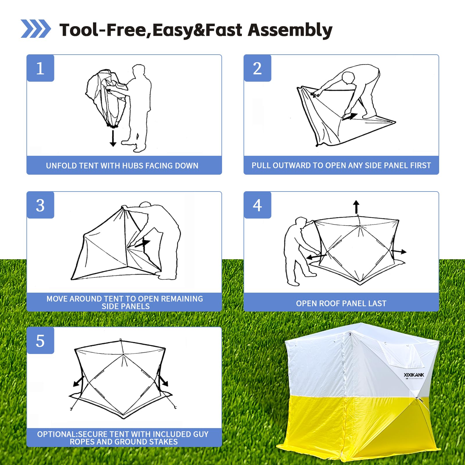 XIXIKANK packed carry bag with stakes and ropes for portable transport