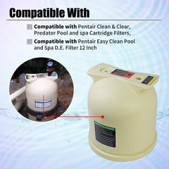 XJJ lid installed on a cartridge filter demonstrating correct fit and function
