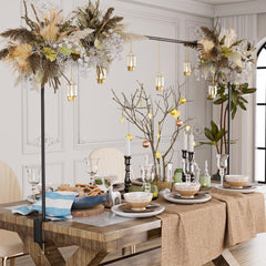 XLHOMO front view of assembled over-the-table arch showing clean silhouette and versatility
