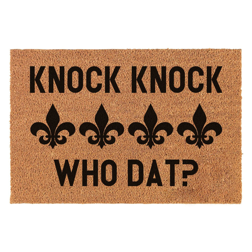 XLQHYH front view doormat showing welcoming design and dirt-scraping benefit