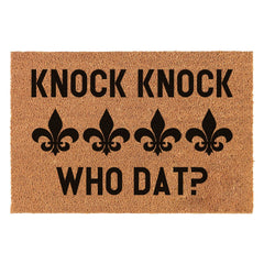 XLQHYH front view doormat showing welcoming design and dirt-scraping benefit