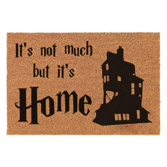 XLQHYH front view of welcome mat showing message and curb appeal benefit