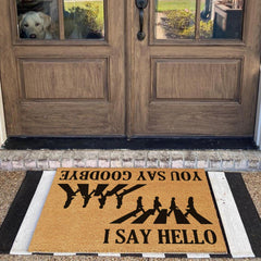 xlqhyh doormat in use at a porch entrance adding charm and dirt control