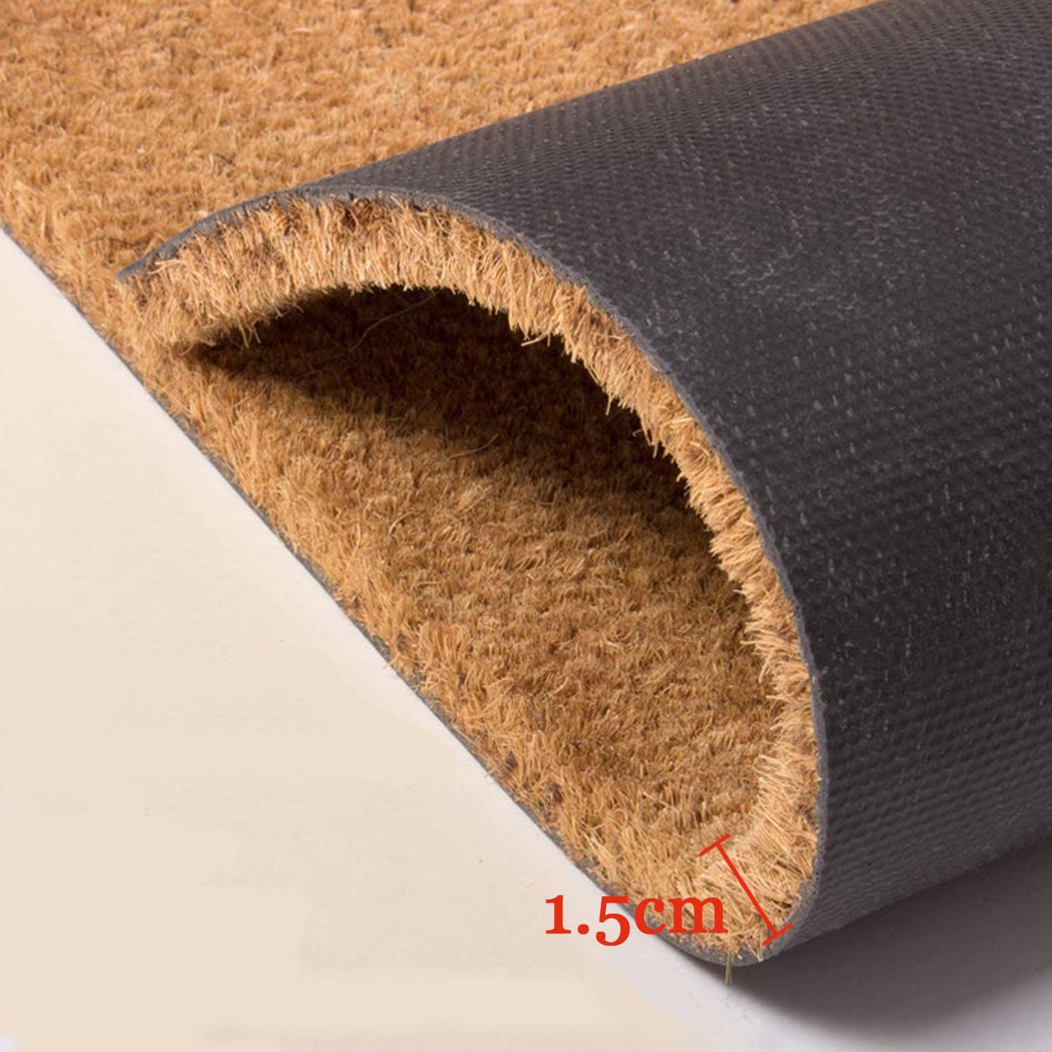 XLQHYH rug edge thickness showing durable 1.5 cm construction