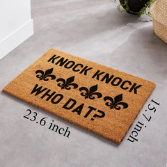 XLQHYH doormat at doorstep showing correct scale and fit