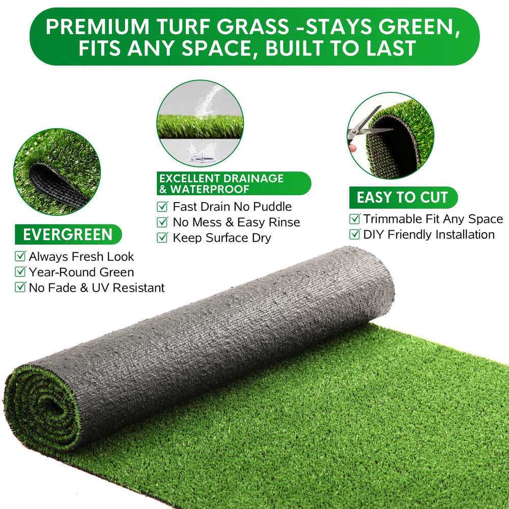 XLX TURF rubber backing with drainage holes for fast water runoff