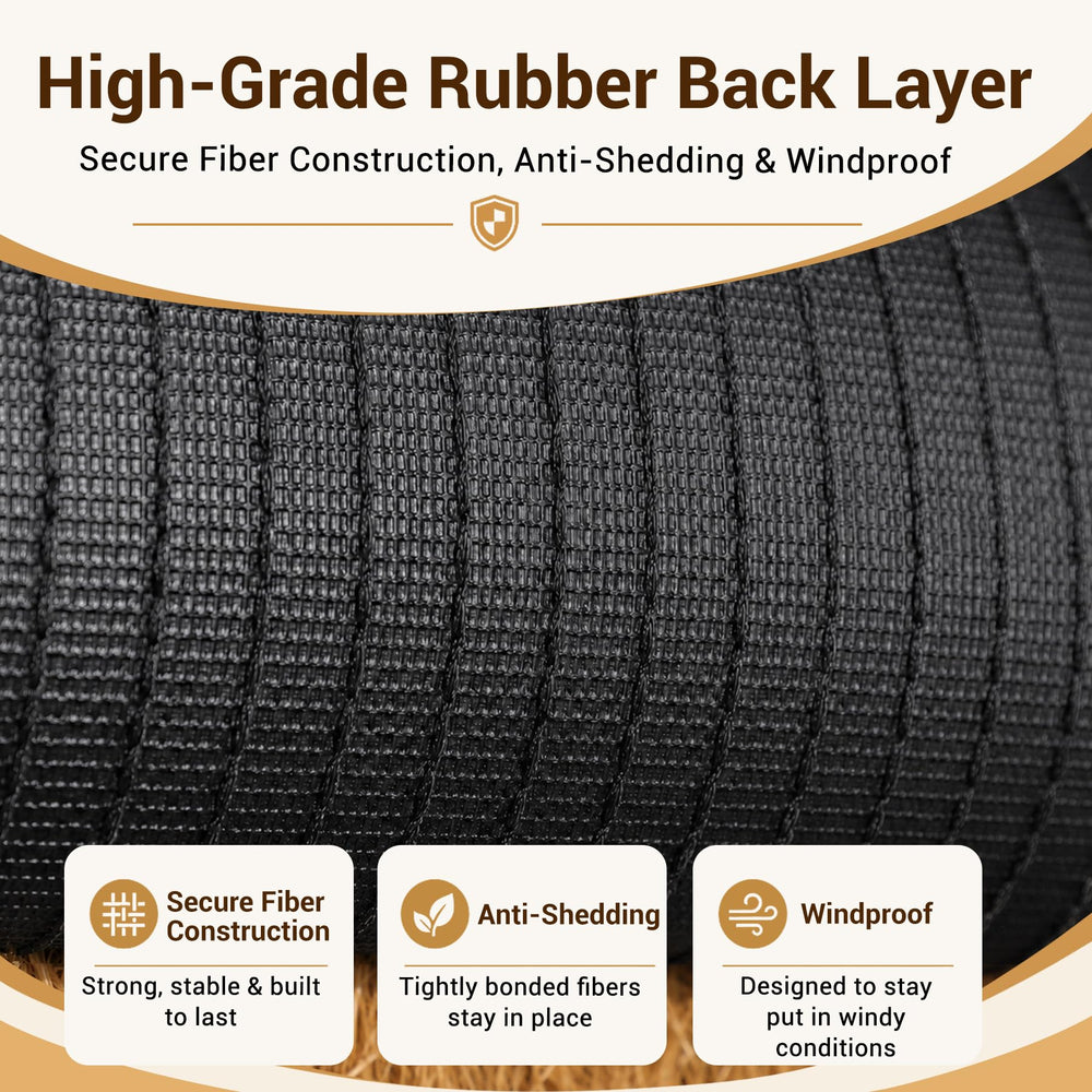 XLX TURF three-layer backing detail showing reinforced base for durability and secure mounting