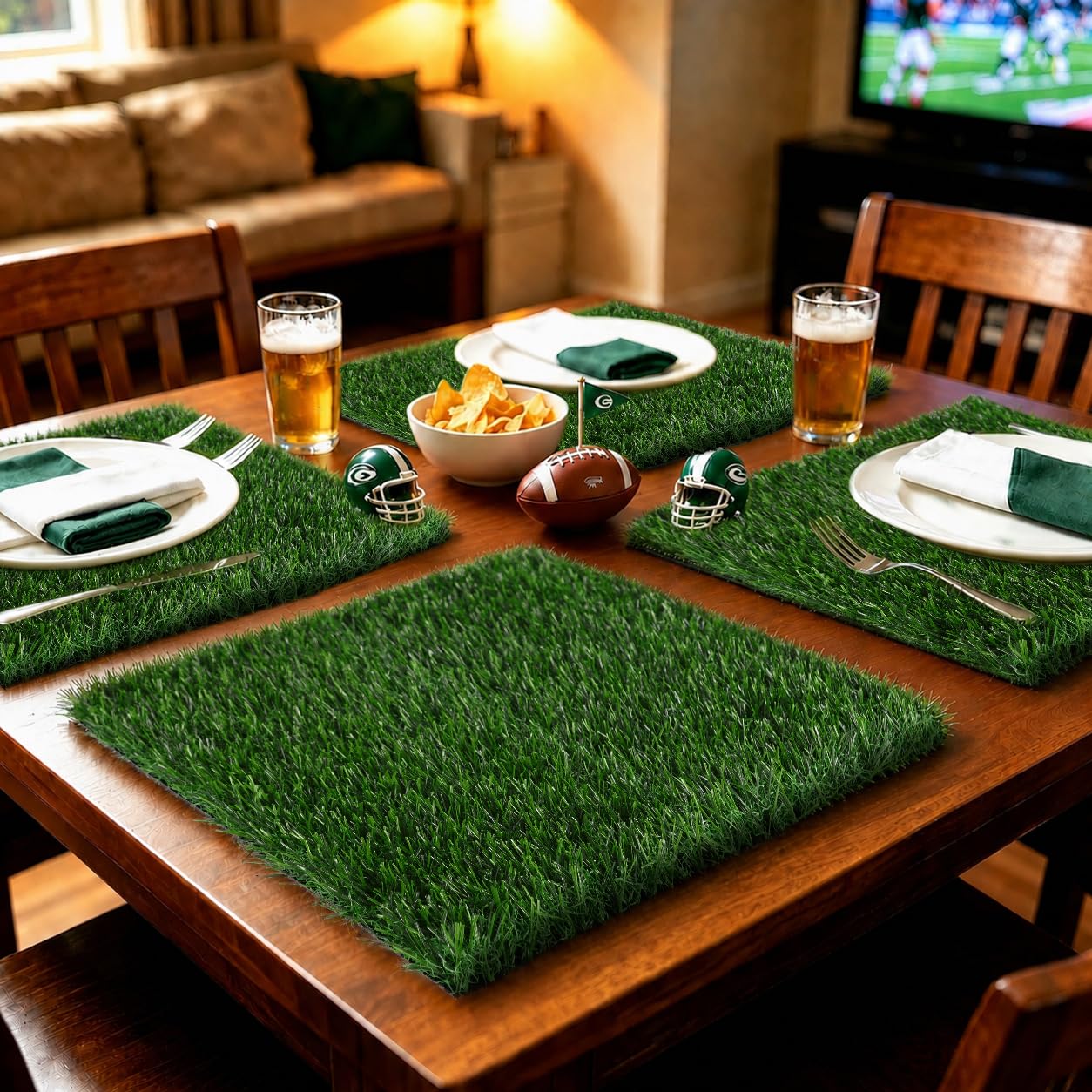 XLX TURF front pack of twelve grass squares showing neat stacking and reusable benefit