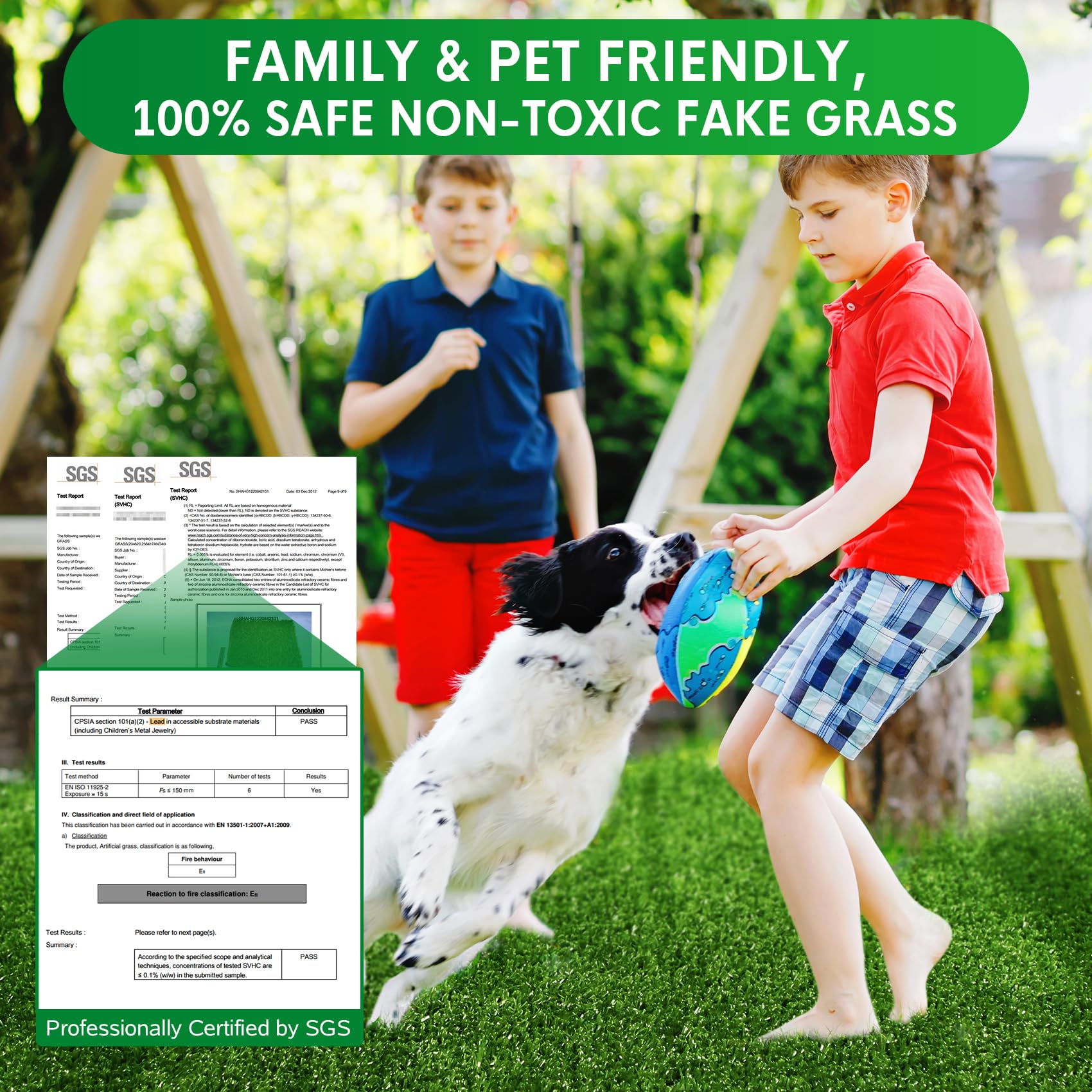 XLX TURF used as a pet play surface providing durable, washable flooring