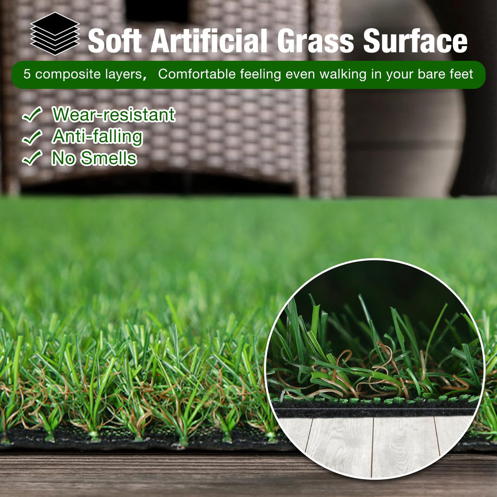 XLX TURF runner on balcony demonstrating weather-ready greenery and curb appeal