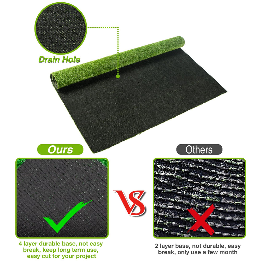 XLX TURF next to chair showing 4x4 size for space planning
