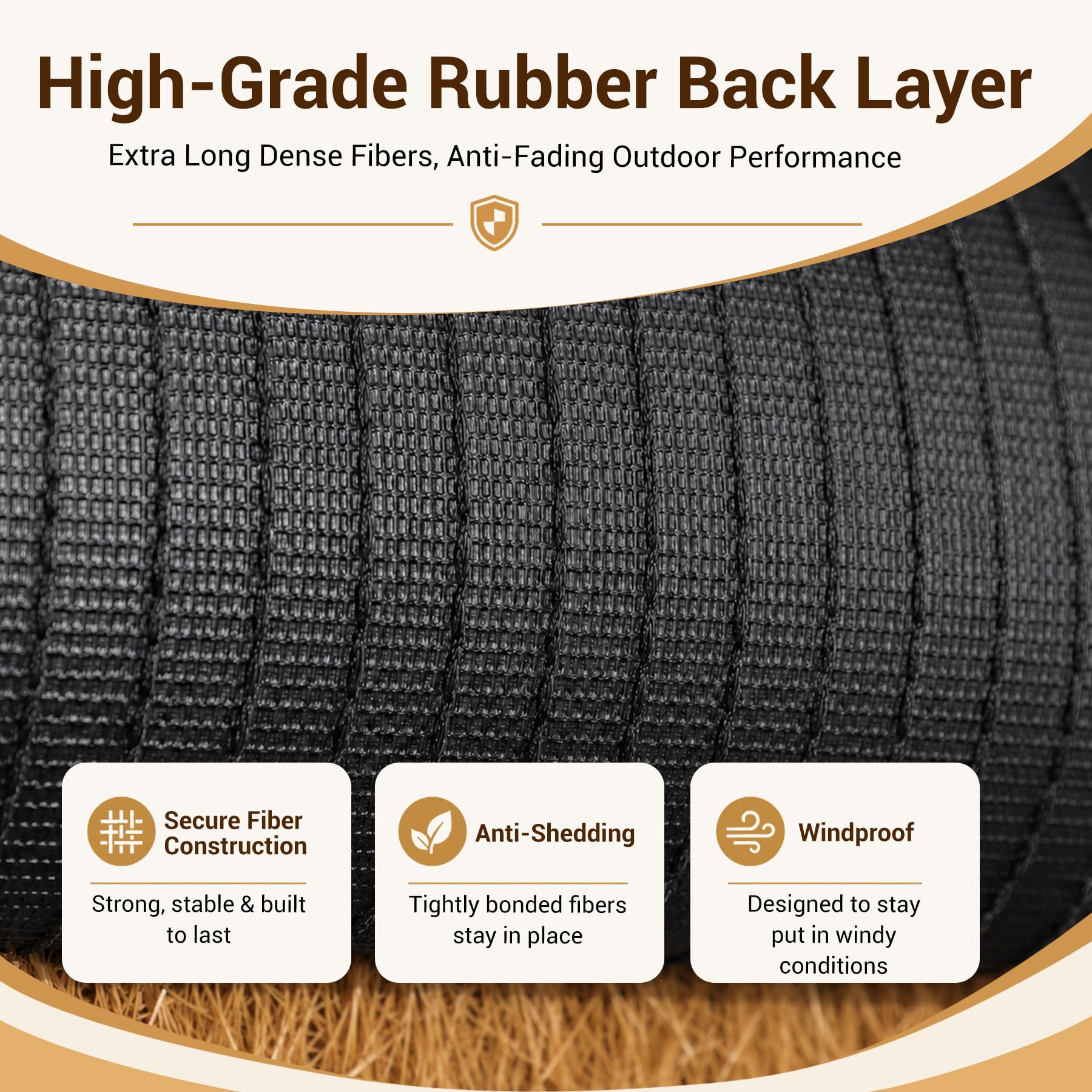 XLX TURF water beading test demonstrating waterproof surface for weather resistance