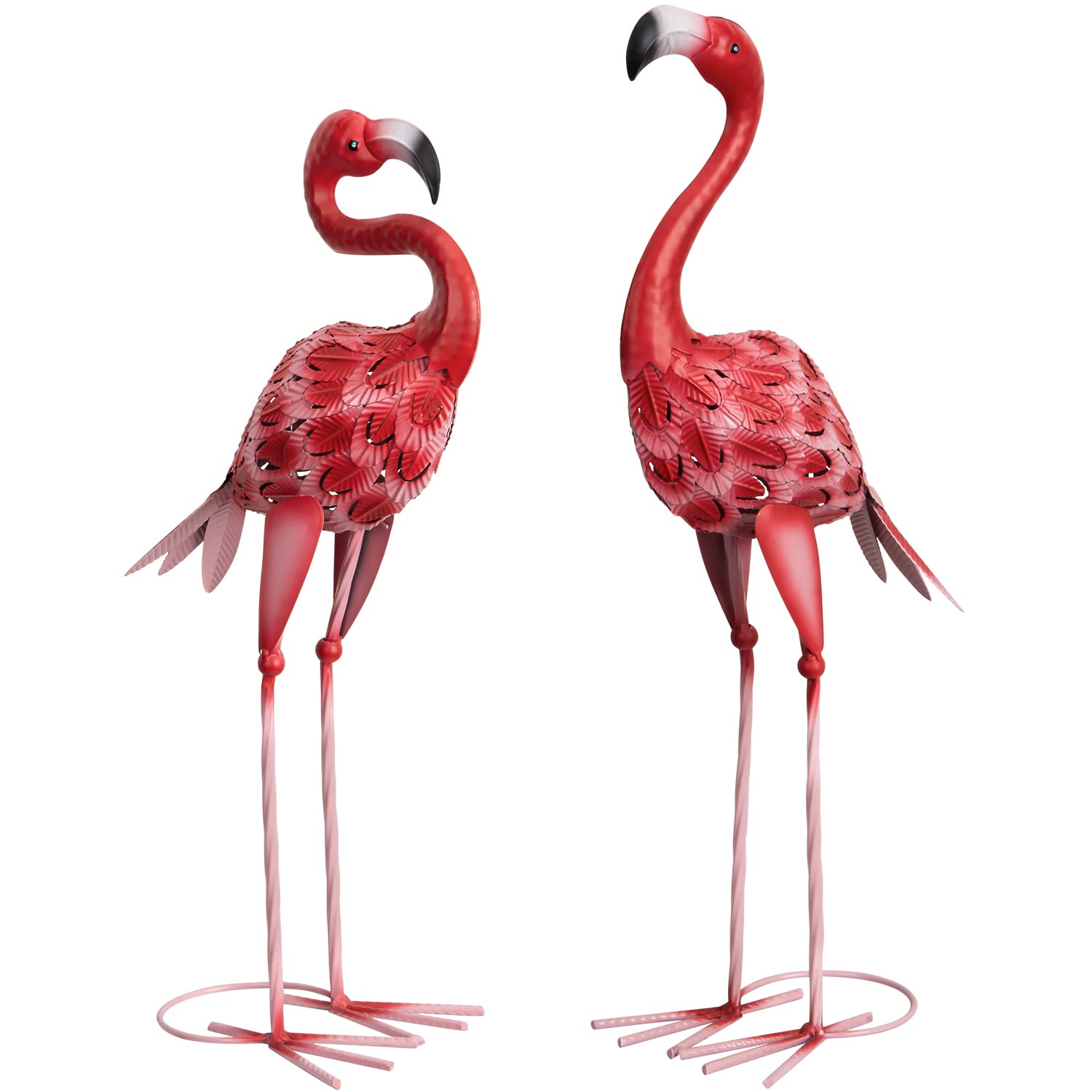 XONOR front view of both flamingos showing color and pose benefit