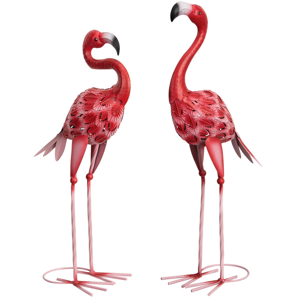 XONOR front view of both flamingos showing color and pose benefit