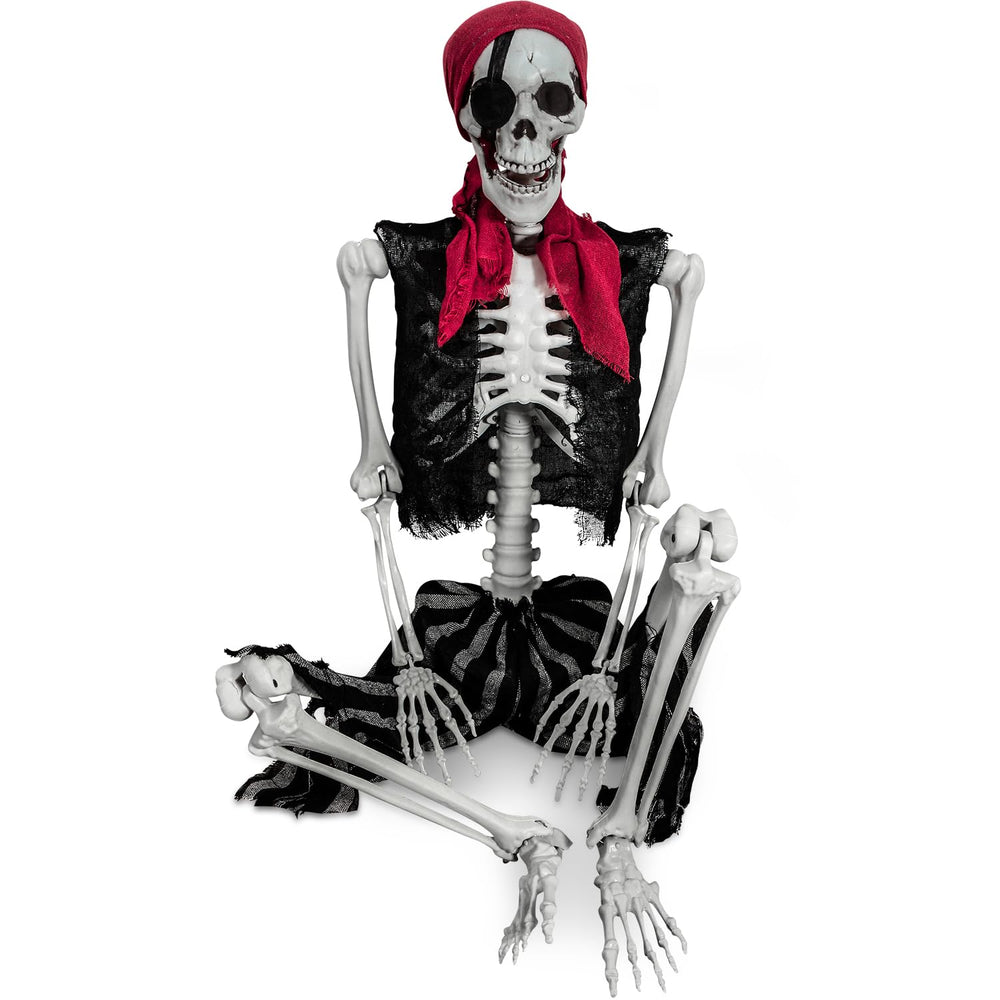 XONOR pirate skeleton front view showing full poseable body and pirate costume
