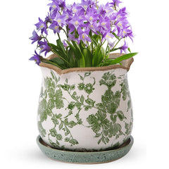 Xoogifae front view showing Tuscan vintage pot and elegant shape for decor