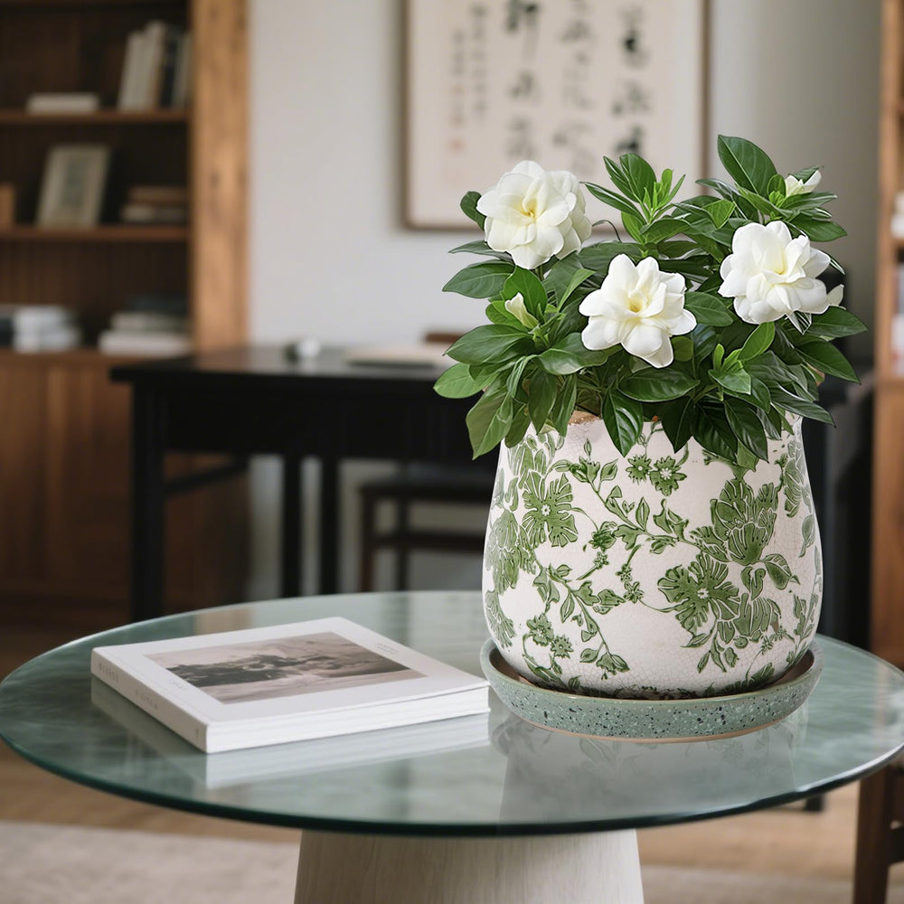 Xoogifae on balcony displaying weather-resistant ceramic for outdoor use