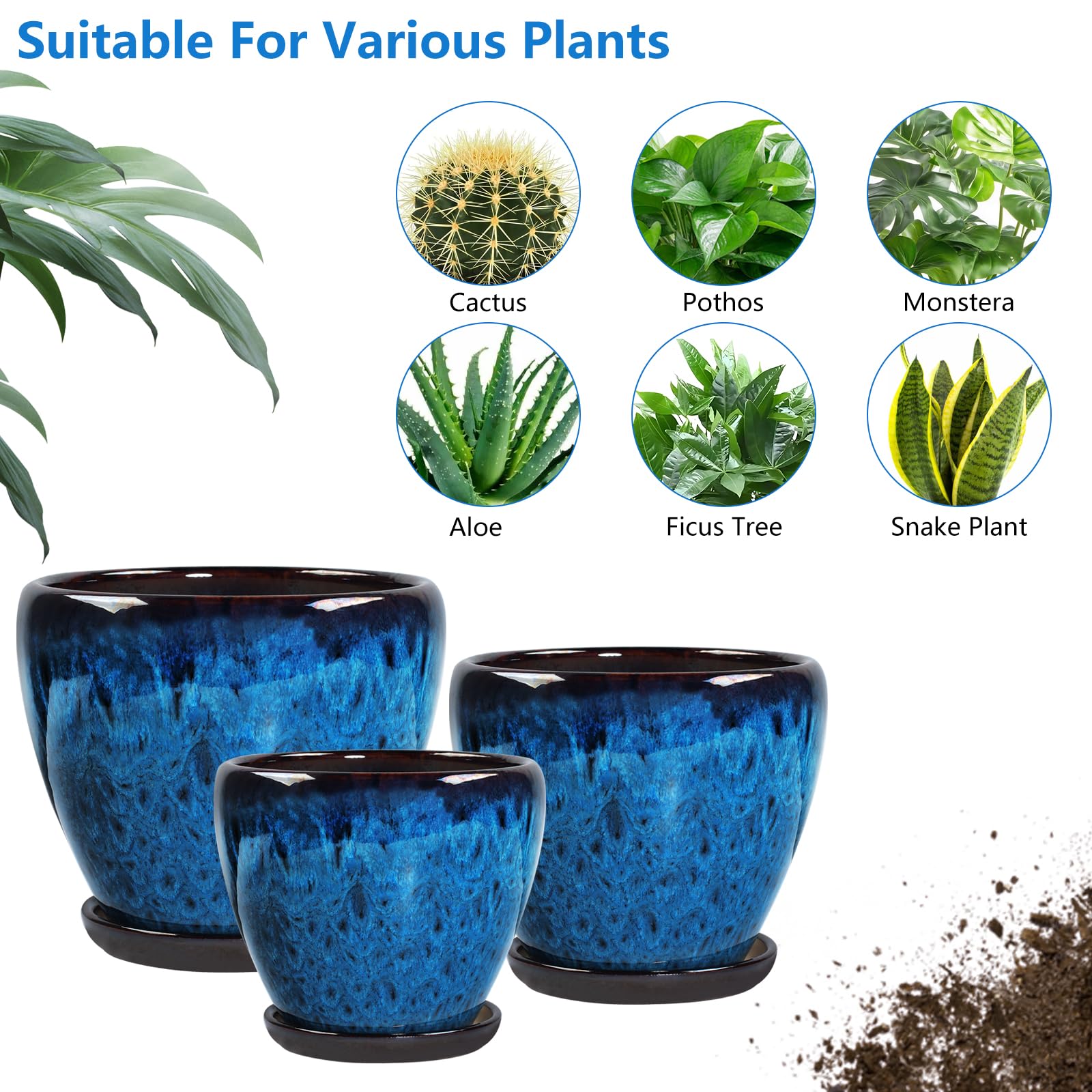 Xoogifae pot held by hand for size comparison showing compact one-gallon capacity