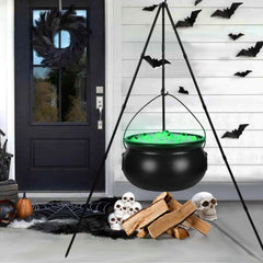 XOYTN front view of cauldron on tripod showing dramatic yard centerpiece