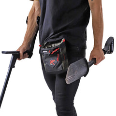 XP METAL DETECTORS close-up of zipped pocket protecting coins and small items