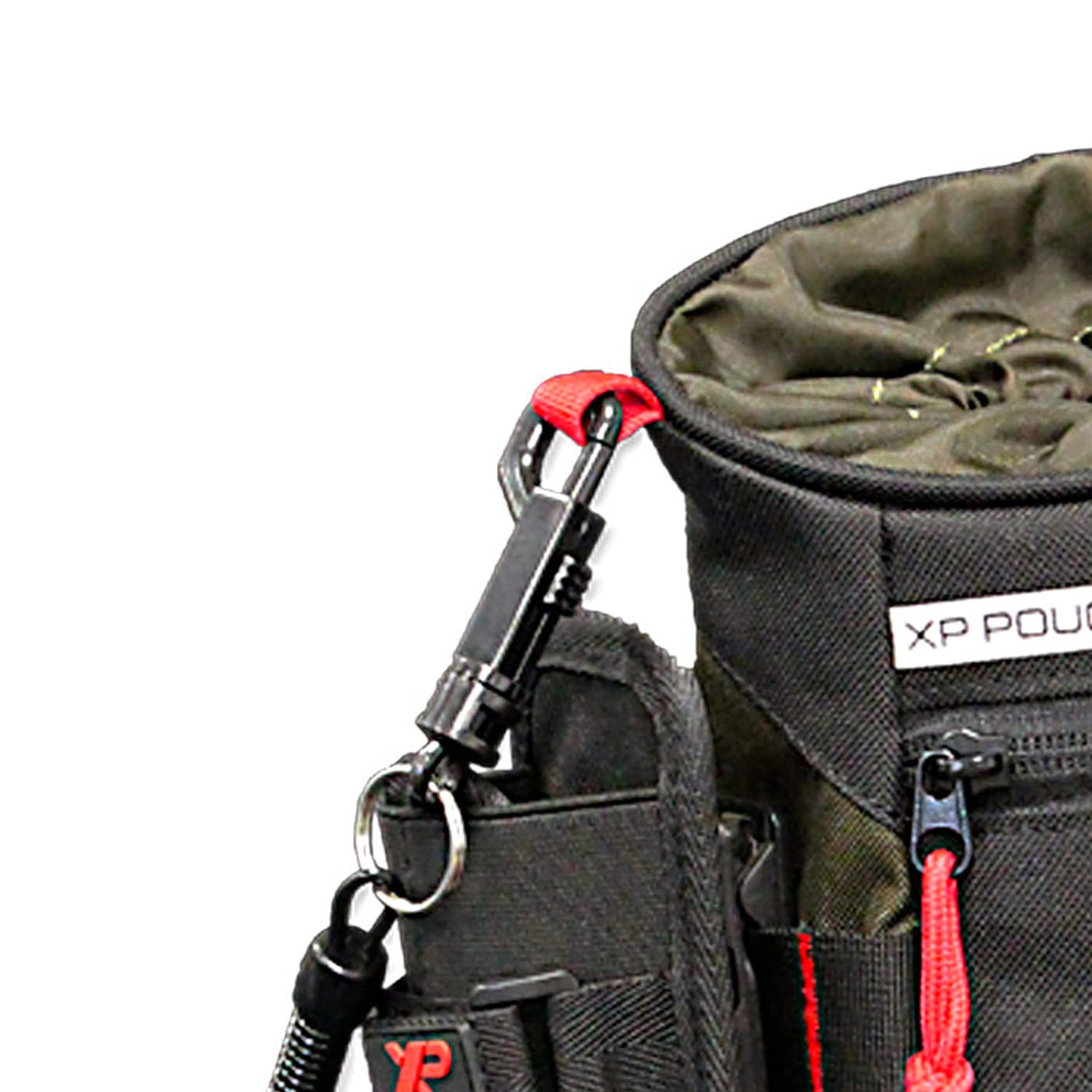 XP METAL DETECTORS pouch worn on belt for hands-free detecting convenience