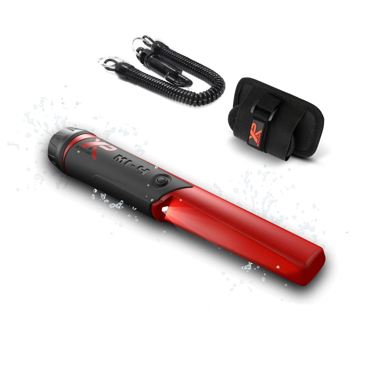 XP Metal Detectors MI-4 front view showing controls and waterproof grip for dependable use